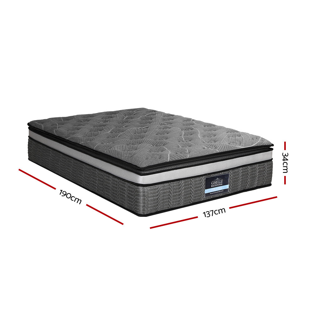 Camille 34cm Double Mattress Pocket Spring Medium Firm