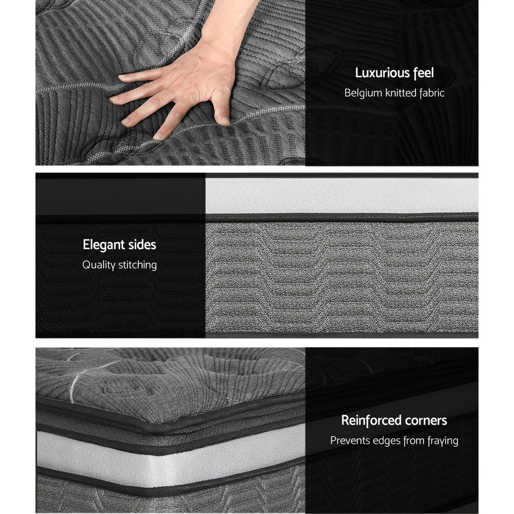 Camille Queen Mattress 34cm Double Layer Pocket Spring Medium Firm