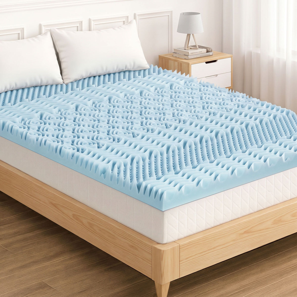 Giselle Bedding Memory Foam Mattress Topper 7-Zone 5cm Double