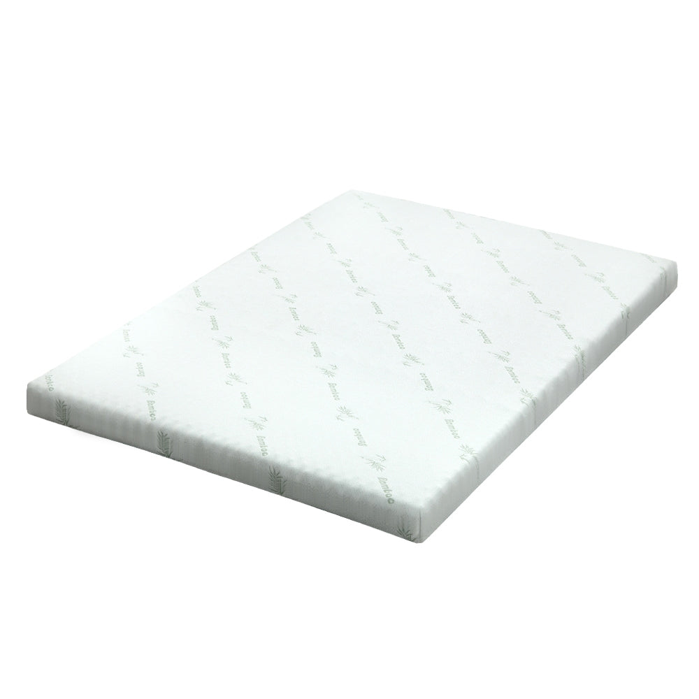 Giselle Double Mattress Topper Memory Foam Cool Gel Bamboo 10cm
