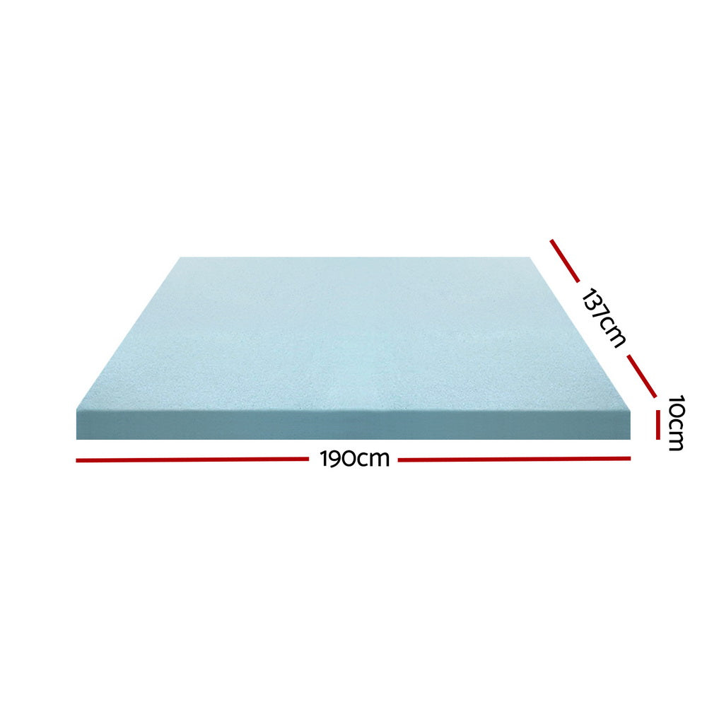 Giselle Double Mattress Topper Memory Foam Cool Gel Bamboo 10cm