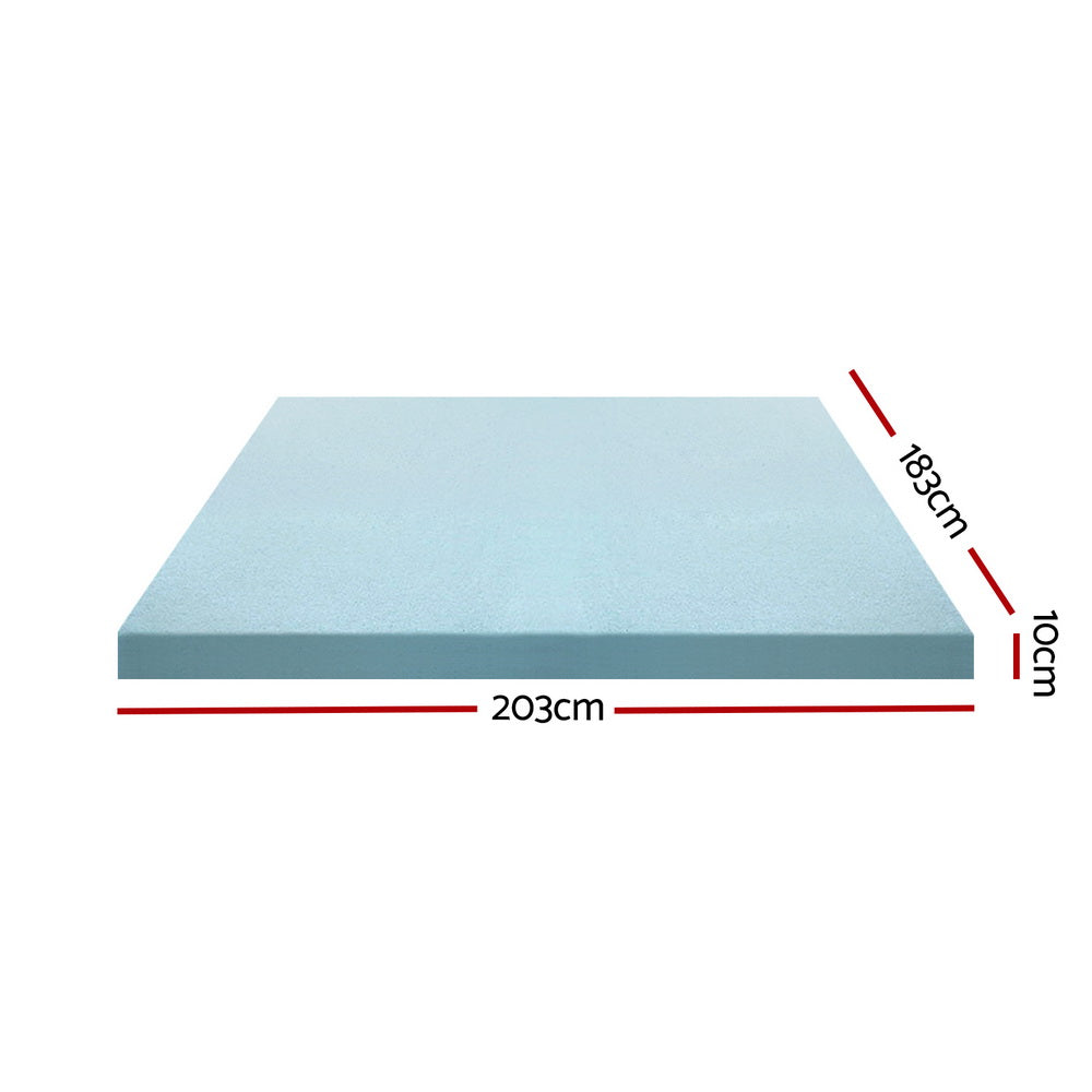Giselle King Mattress Topper Memory Foam Cool Gel Bamboo 10cm