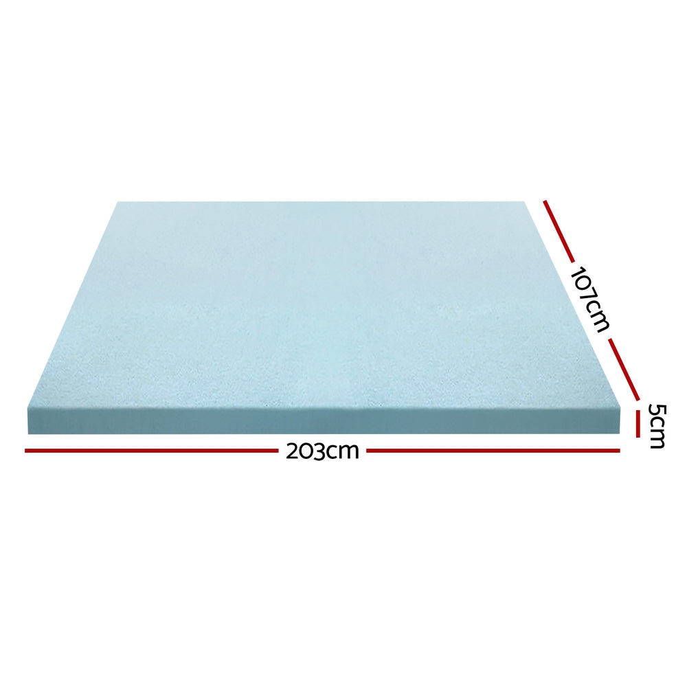 Giselle Bedding Memory Foam Mattress Topper Cool Gel 5cm King Single