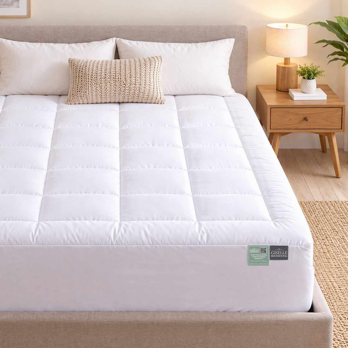 Giselle 8cm Double Memory Foam Mattress Topper Pillow Top with Gel Foam