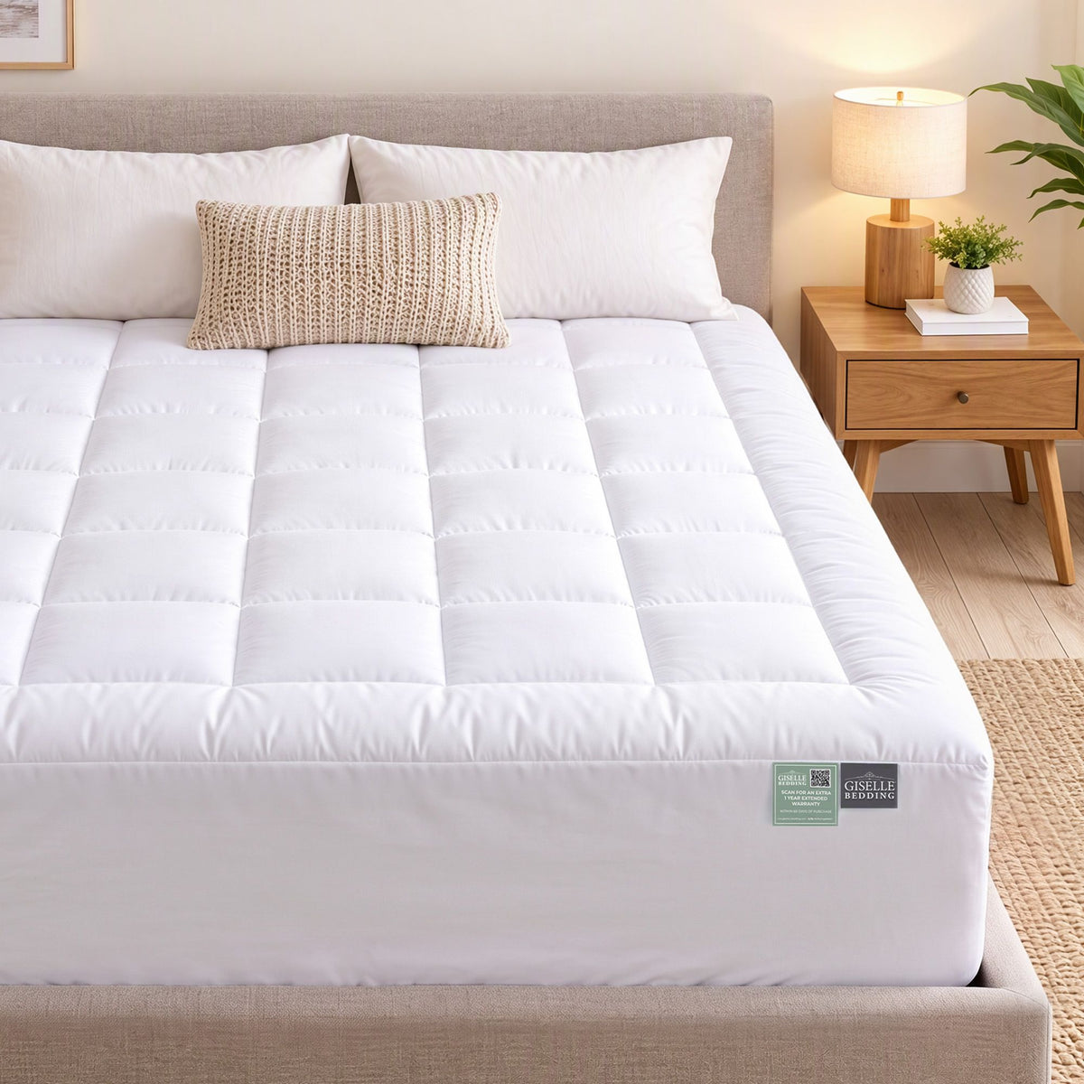 Giselle 8cm King Memory Foam Mattress Topper Pillow Top with Gel Foam