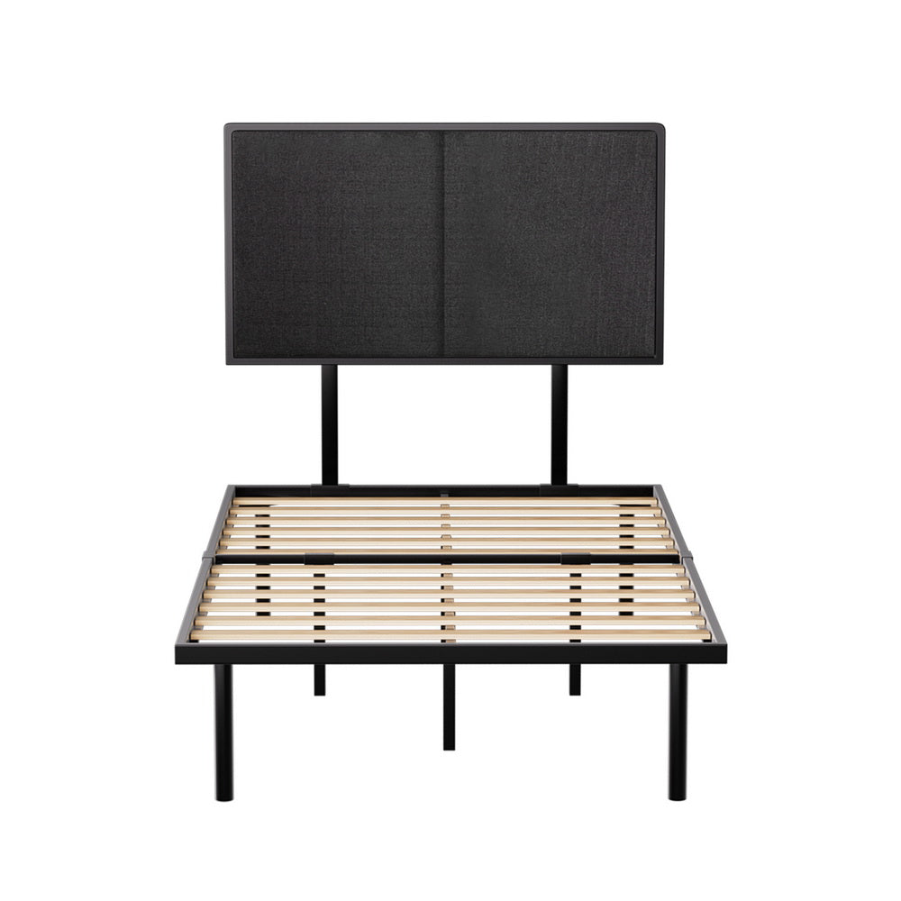 NOE King Single Bed Frame Metal Black
