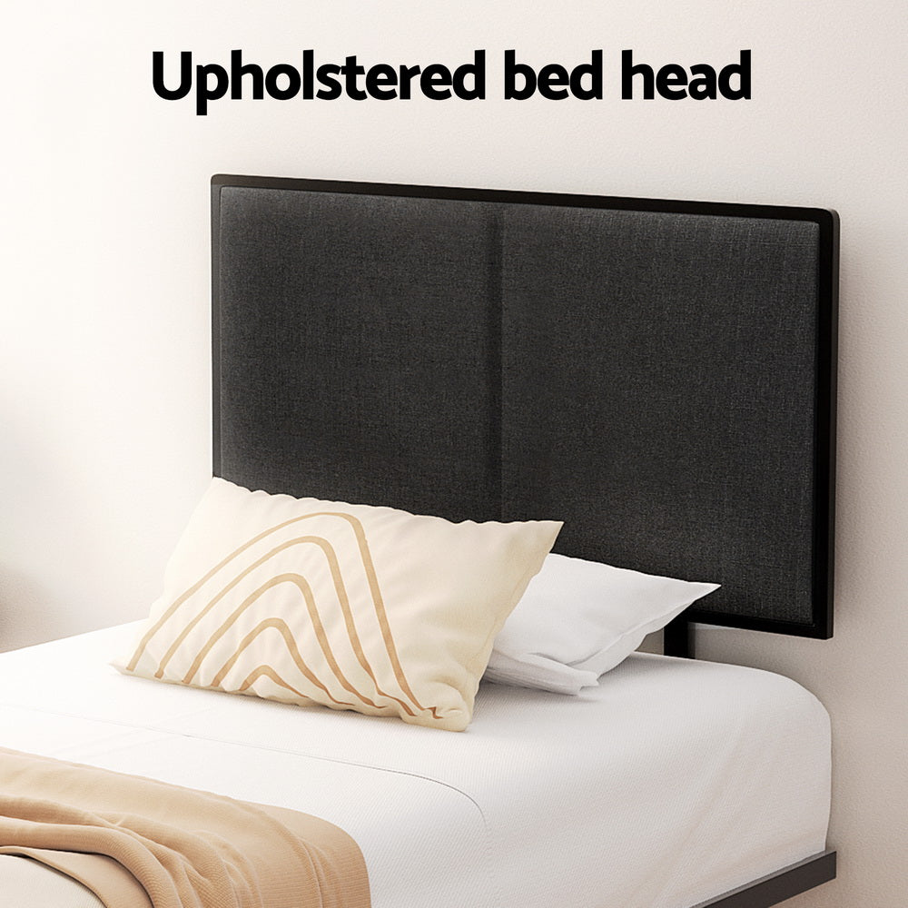 NOE King Single Bed Frame Metal Black