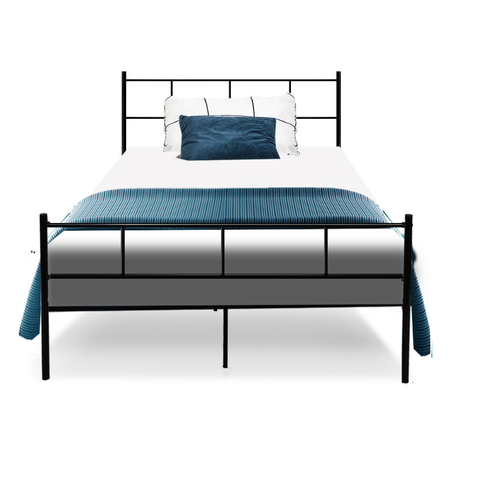 Sol King Single Metal Bed Frame Black