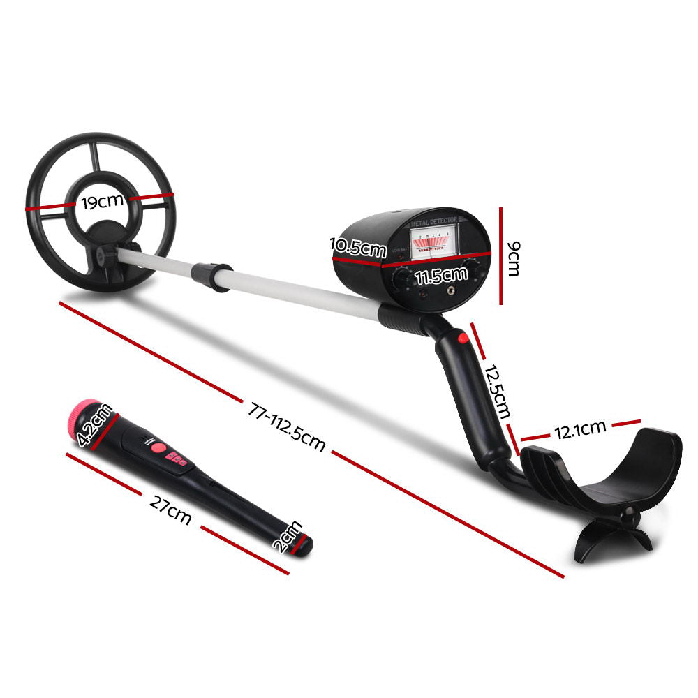 Treasure Hunter Metal Detector 180mm Deep Sensitive Waterproof Black