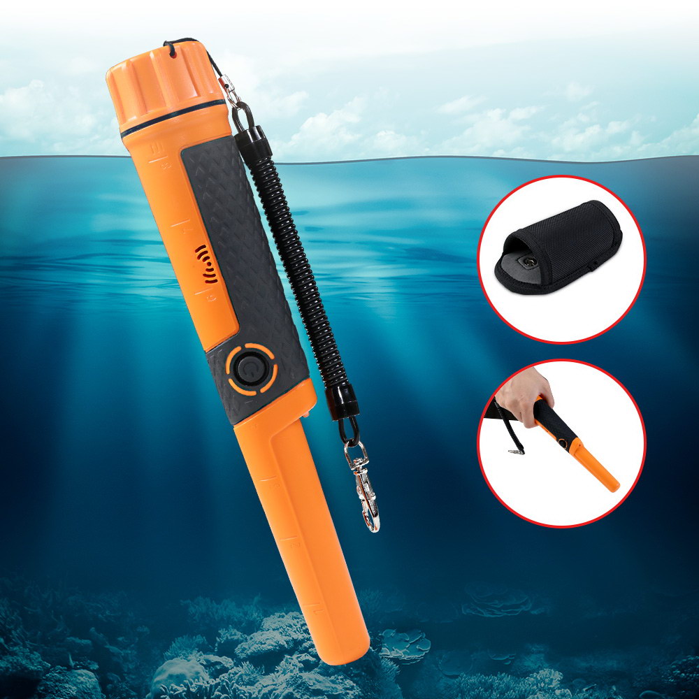 Handheld Pinpointer Metal Detector 40MM Water Resistant Hunter Orange