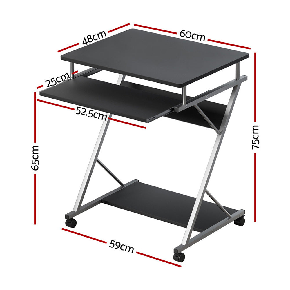 Artiss 60CM Computer Desk Keyboard Tray Shelf Black