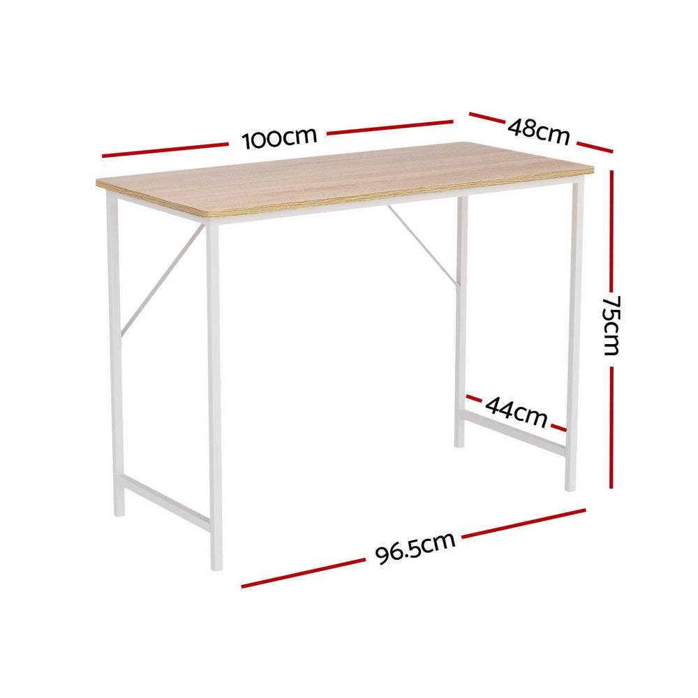 Sund 100cm Computer Desk Oak White