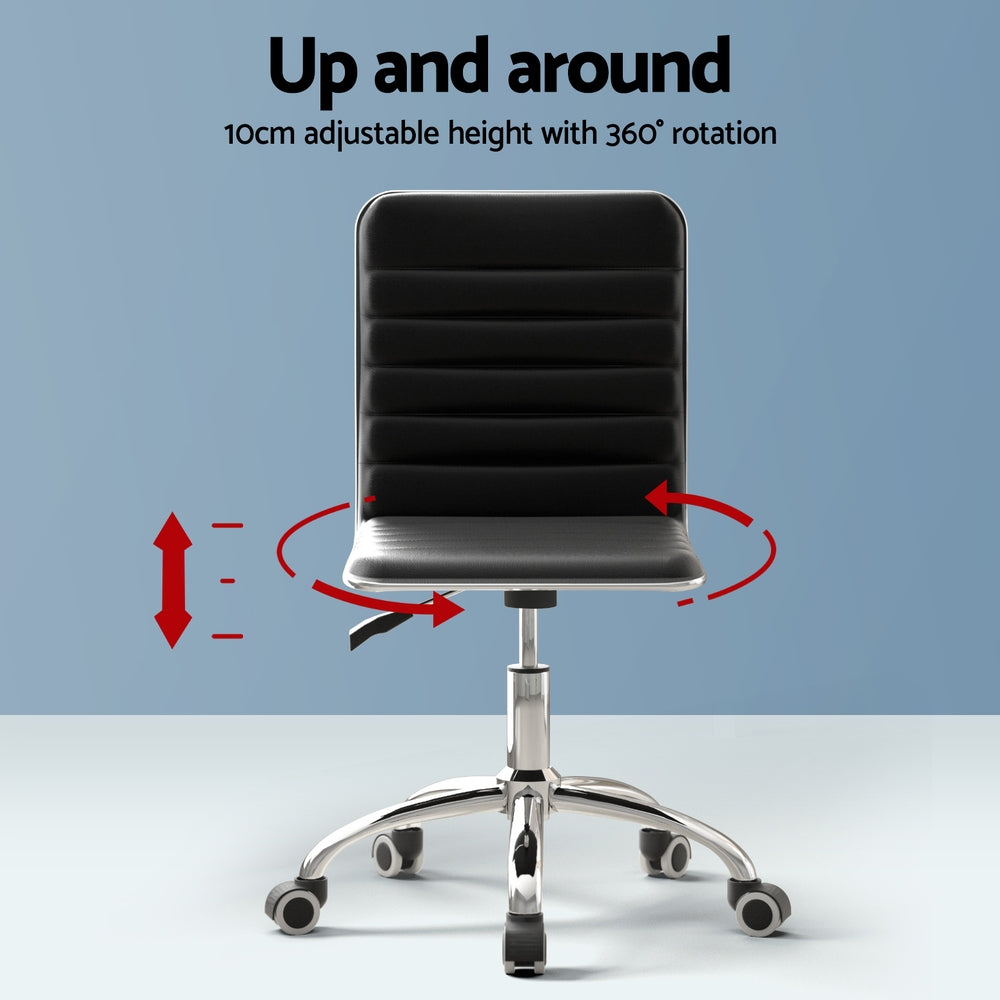 Artiss 120cm Computer Desk & Low-Back Office Chair Set Black