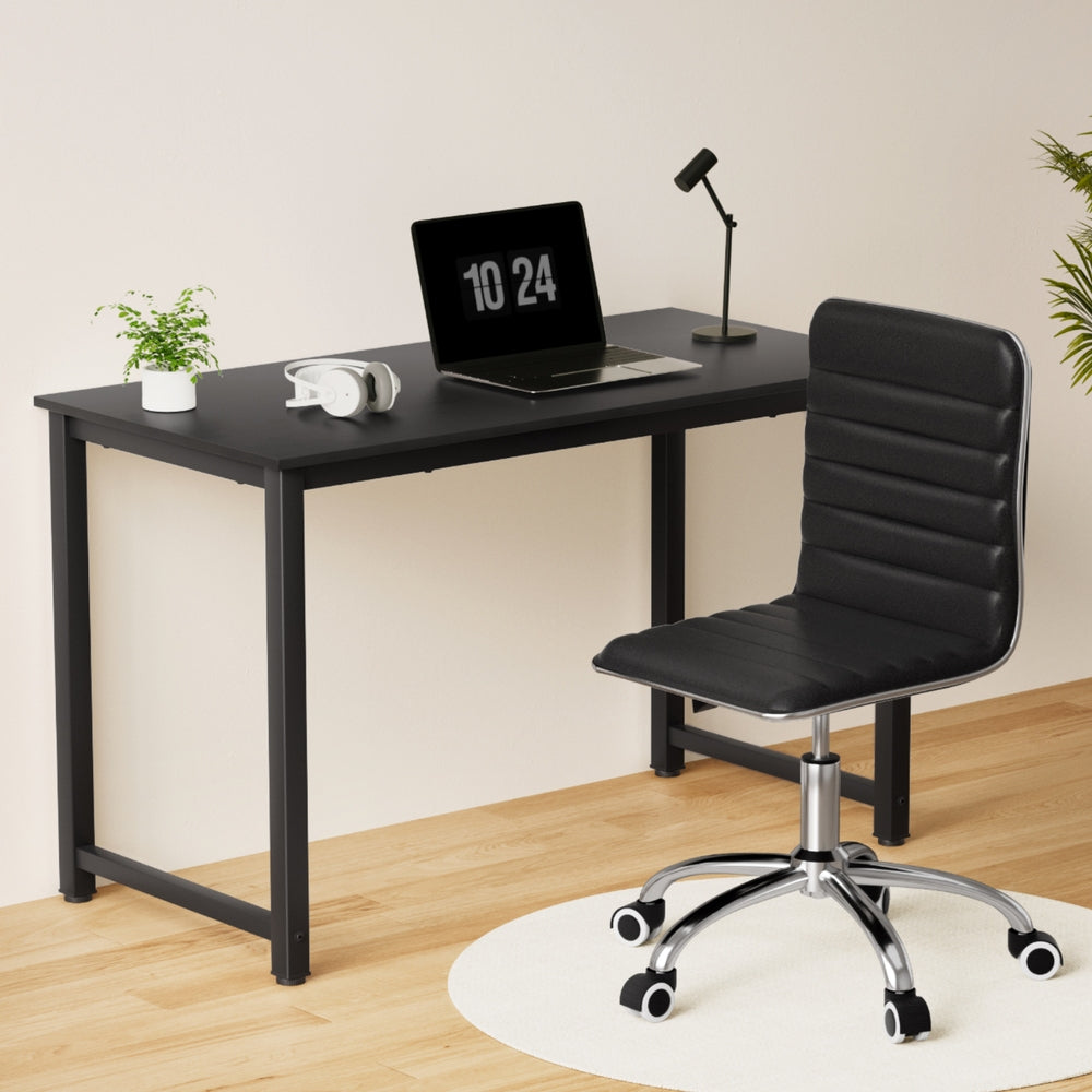 Artiss 120cm Computer Desk & Low-Back Office Chair Set Black