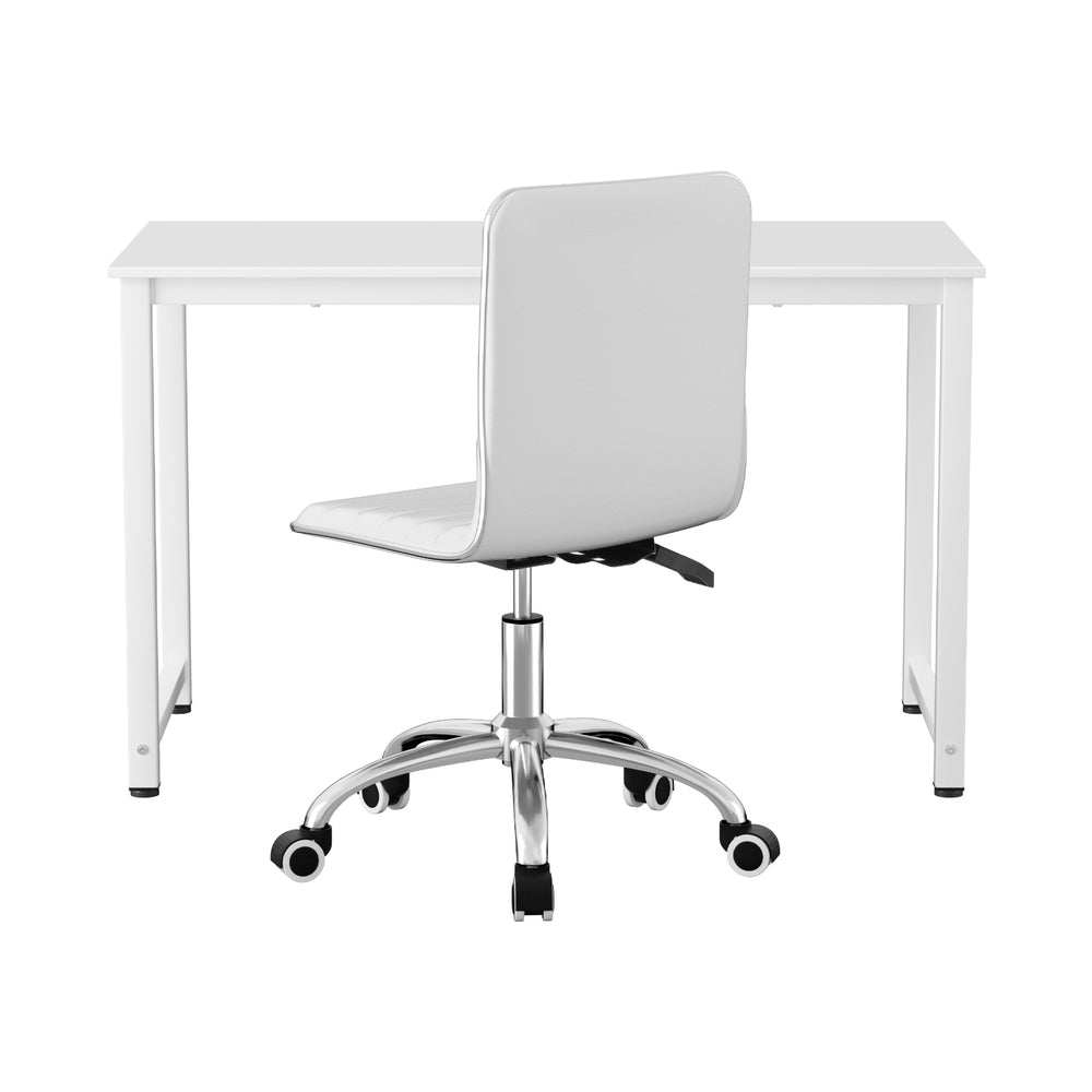 Artiss 120cm Computer Desk & Executive Office Chair Set White