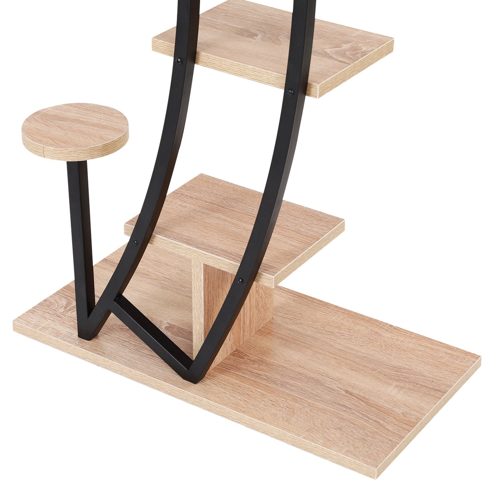 Artiss 6-Tier Ladder Plant Stand Half-Moon Black
