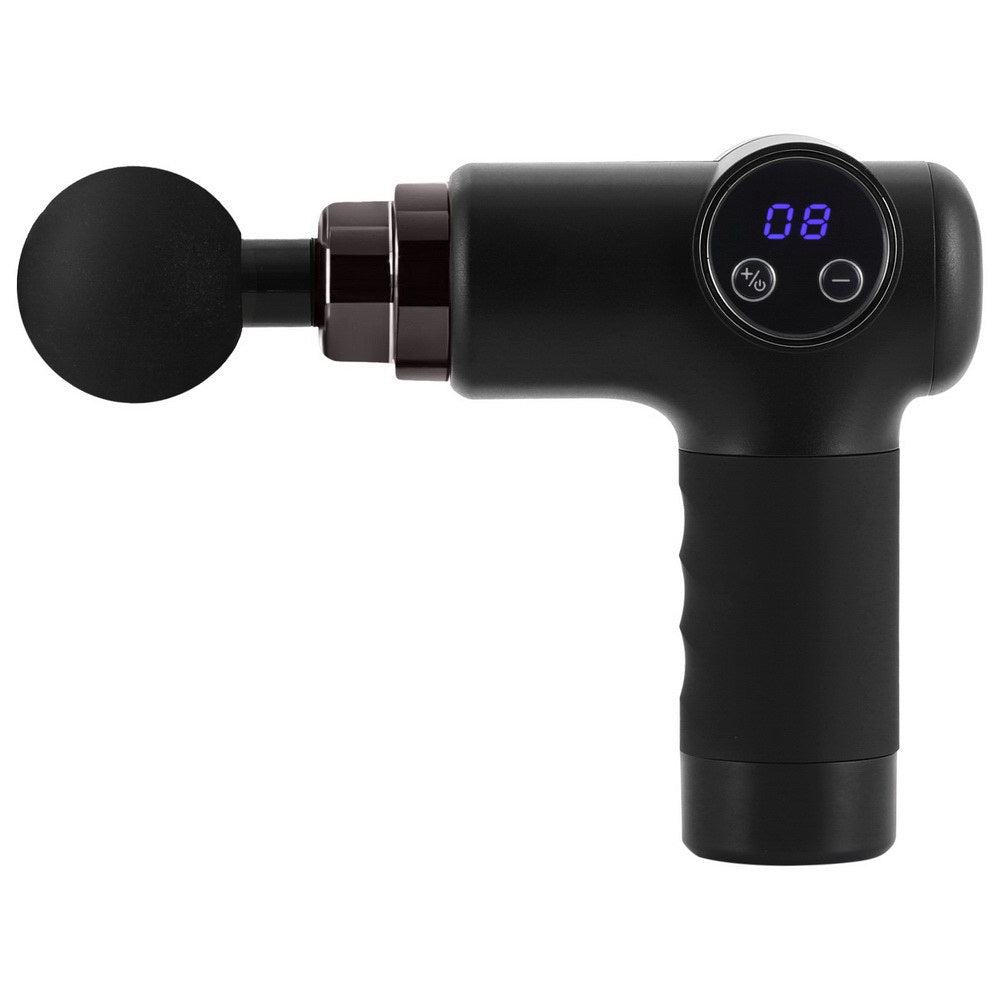 Everfit 8-Speed Black Massage Gun 4 Heads Rechargeable