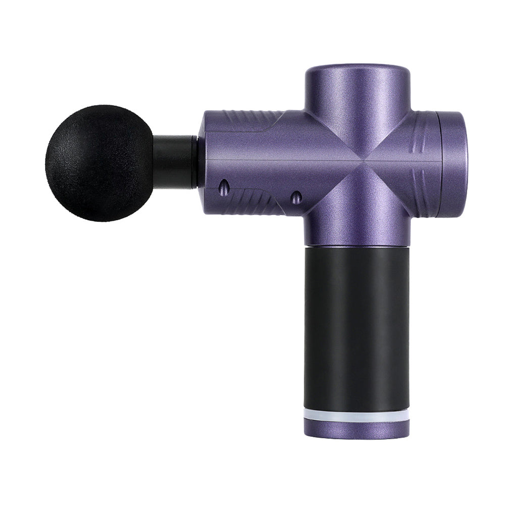 Everfit 30-Speed Massage Gun Rechargeable 4 Heads Purple