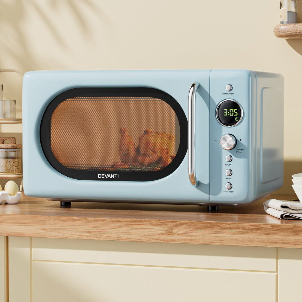 Devanti 20L Microwave Oven 800W Blue