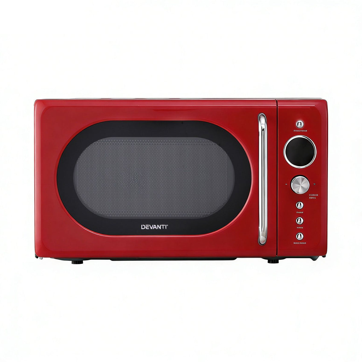 Devanti 20L Microwave Oven 700W Red with Glass Turntable