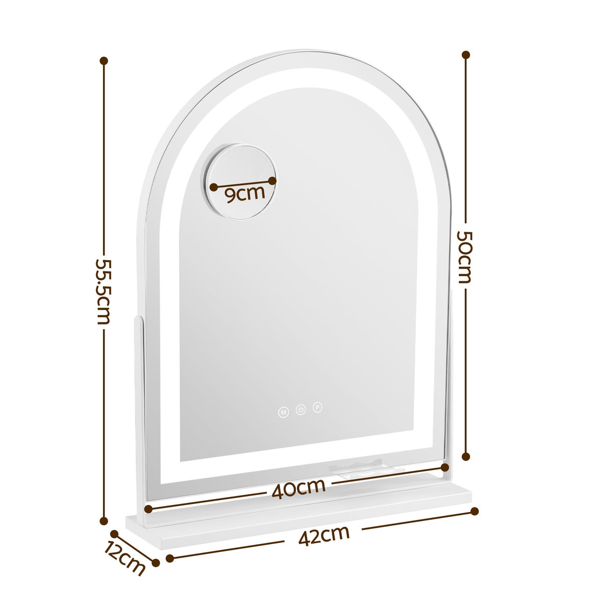 Embellir Makeup Mirror with Lights Hollywood Vanity Mirror 3 Colour LED White 40x50cm