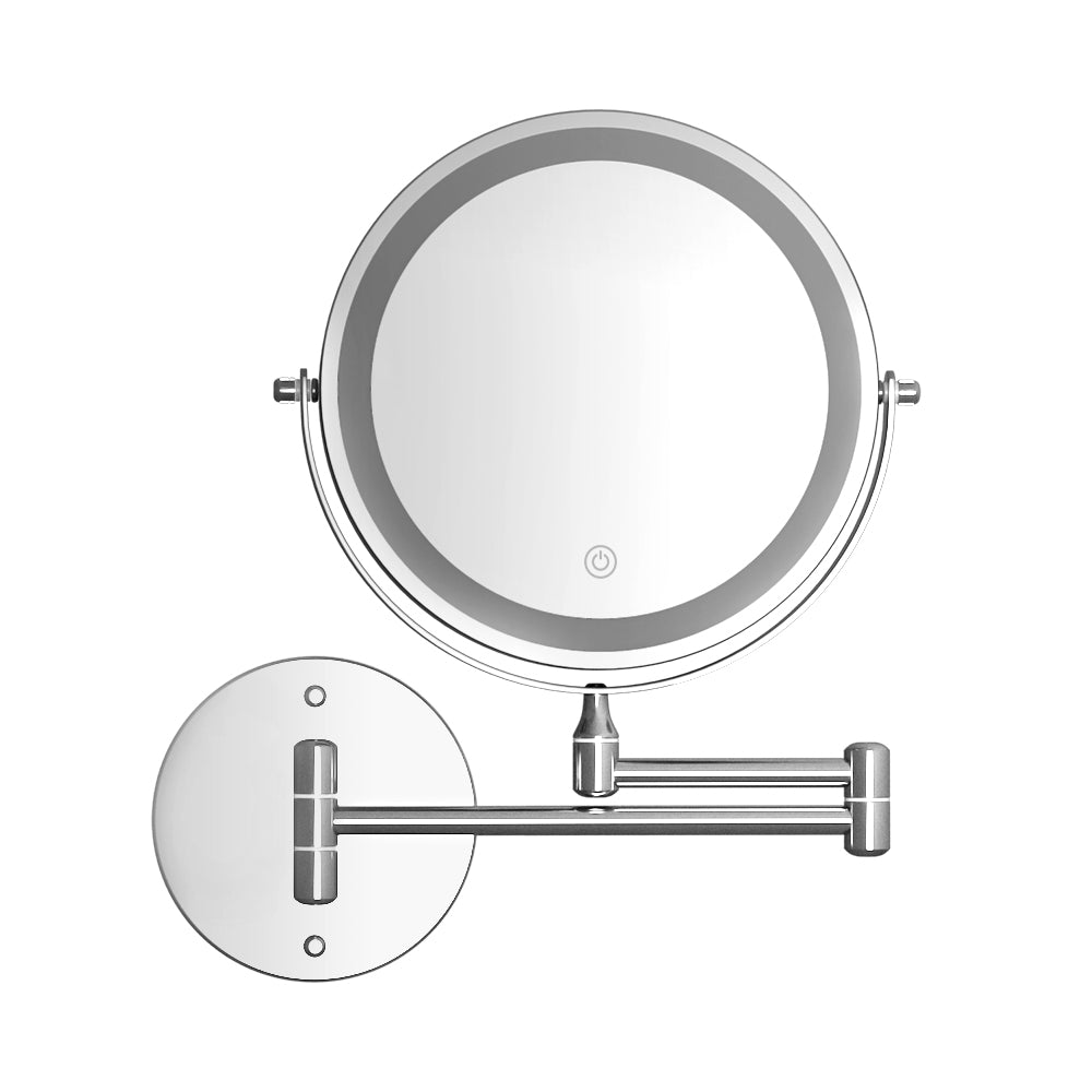 Embellir 33CM Extendable Makeup Mirror 10X Magnifying Double-Sided Silver