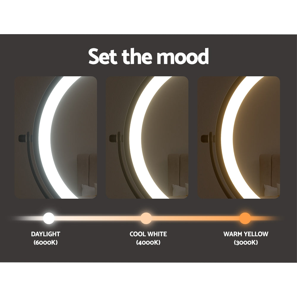 Embellir Extendable Makeup Mirror 10X Magnifying Double-Sided LED Brown
