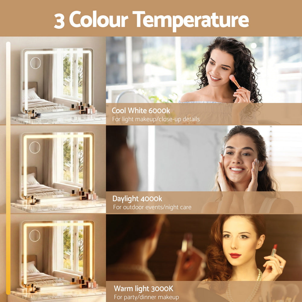 Embellir Hollywood Makeup Mirror 60x50cm with LED Light White