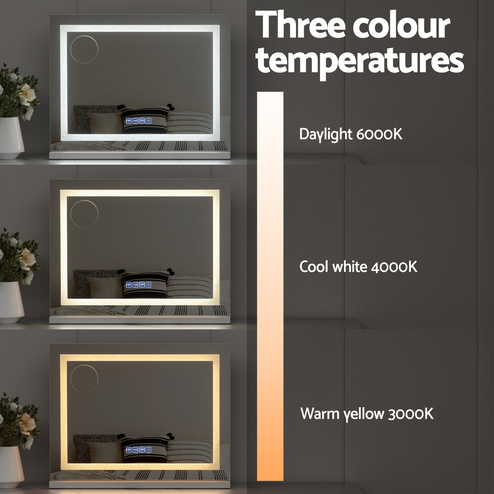 Embellir 58x46cm Hollywood Vanity Mirror LED Bluetooth Crystal