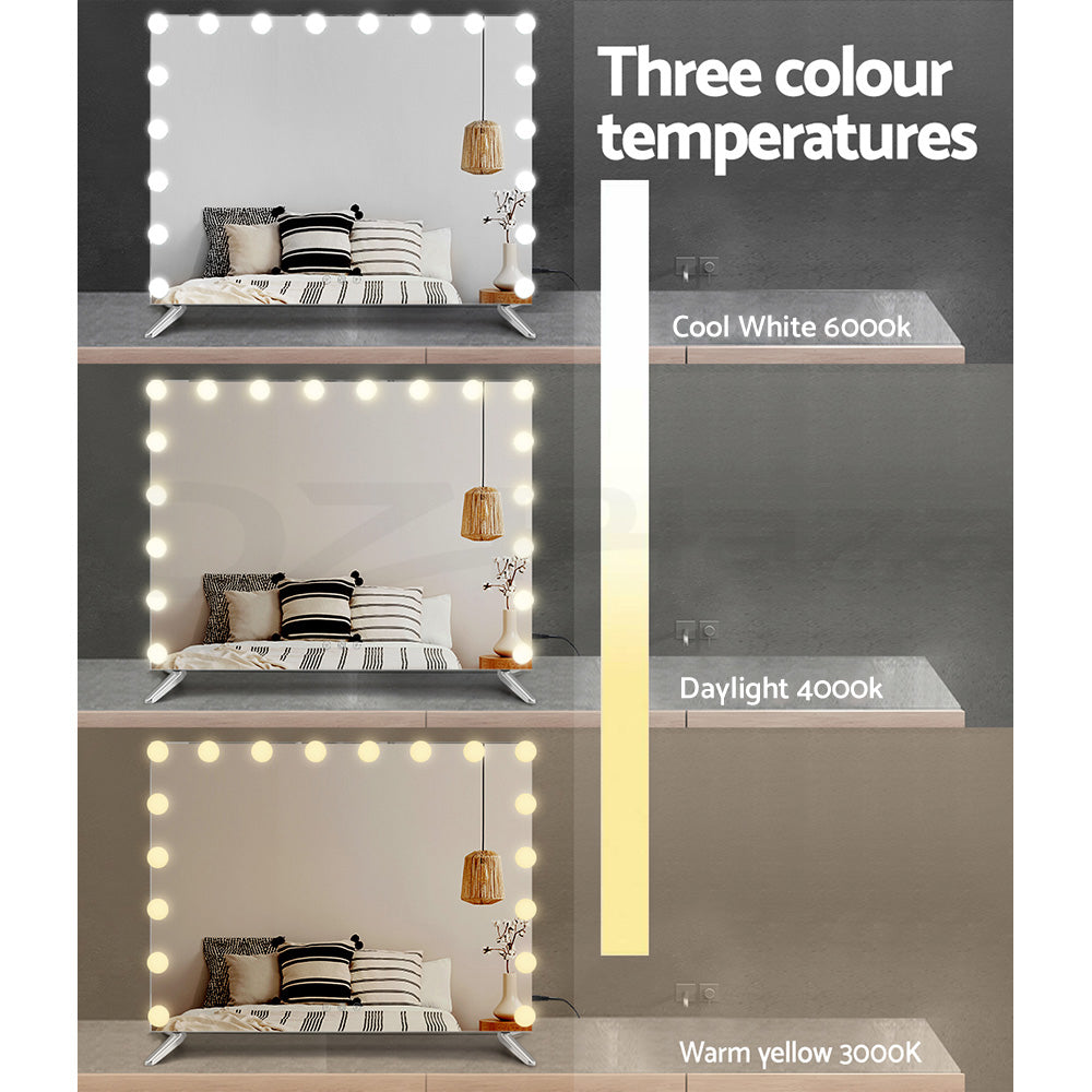 Embellir 80x65cm Hollywood Vanity Makeup Mirror LED Light Silver