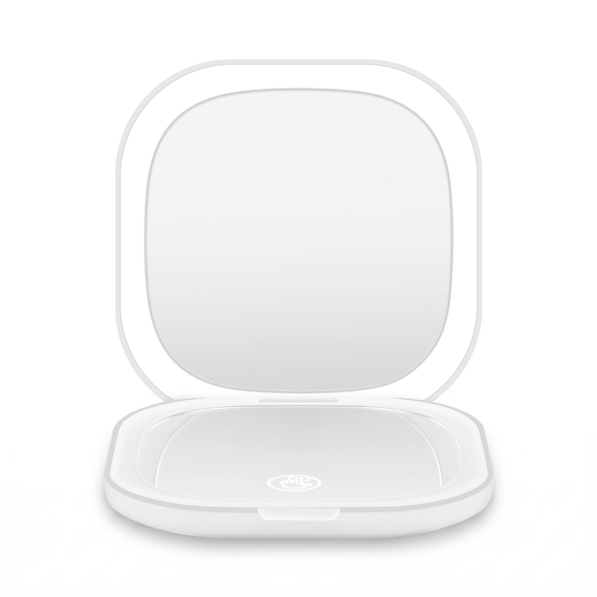Embellir LED Compact Mirror Lighted Travel Makeup Mirror Pocket-Sized 1x 10x Magnification Square White