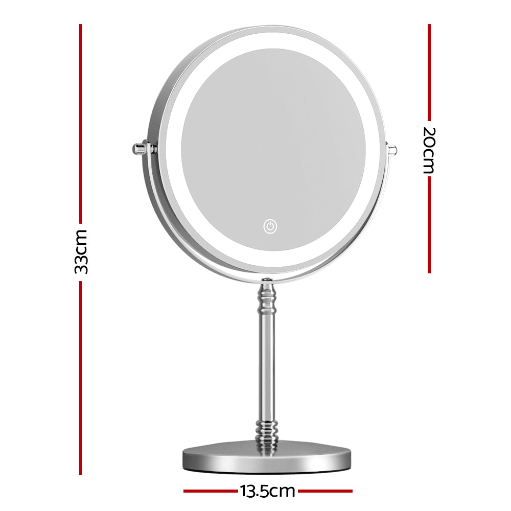 Embellir 20x20cm Makeup Mirror 10X Magnifying LED Light White