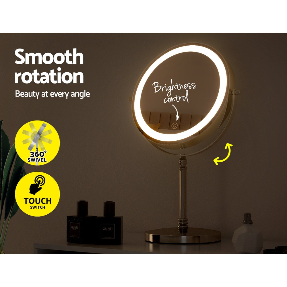 Embellir 20x20cm Makeup Mirror 10X Magnifying LED Light White