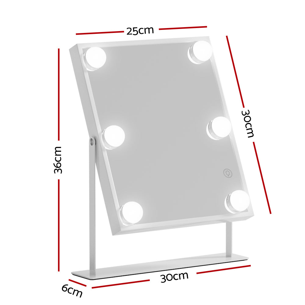 Hollywood 25x30cm Bluetooth LED Makeup Mirror 360° Swivel
