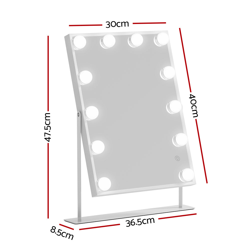 Embellir 30x40cm Hollywood Vanity Mirror LED Bluetooth White