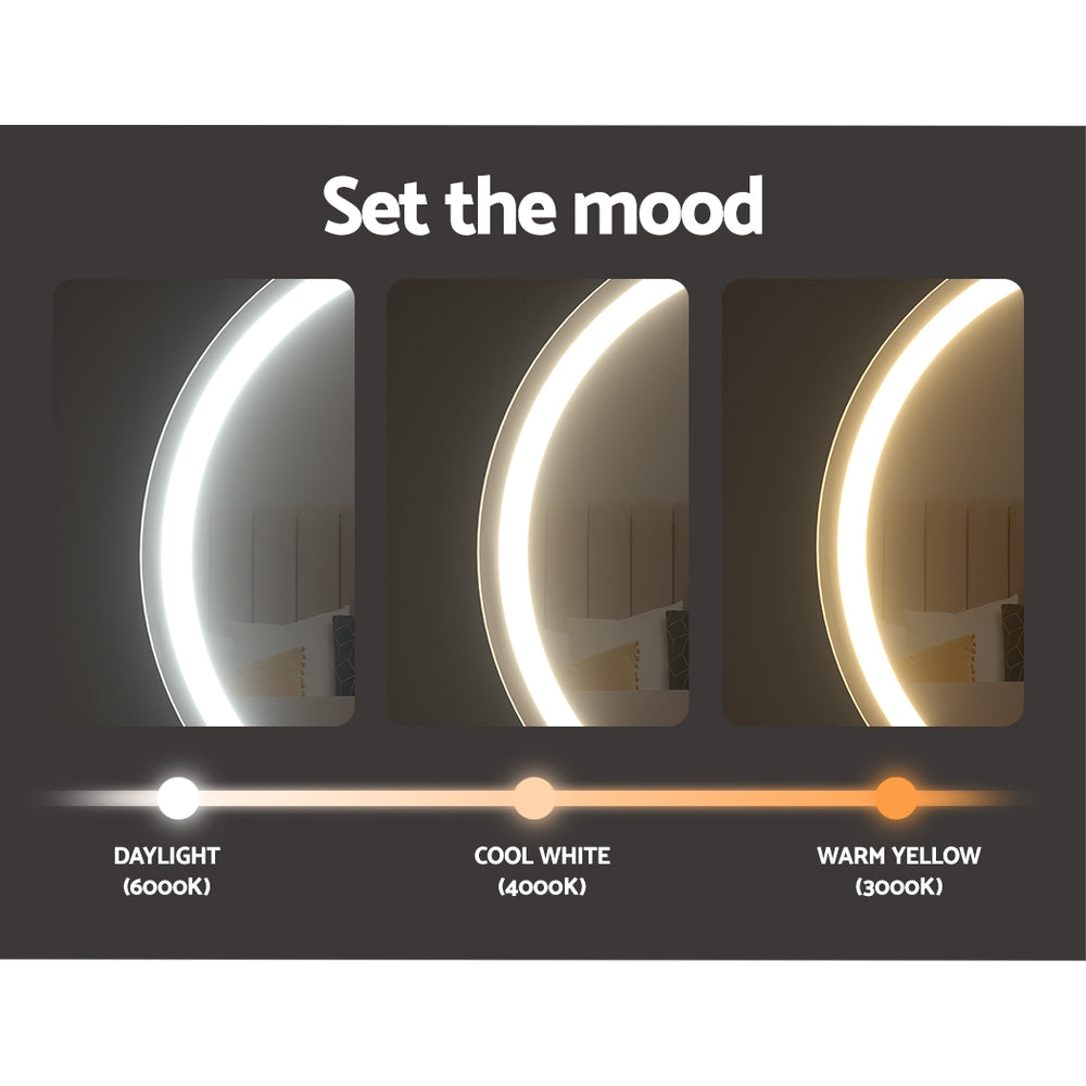 Embellir 40x40cm Round Hollywood Vanity Mirror LED Bluetooth Speaker