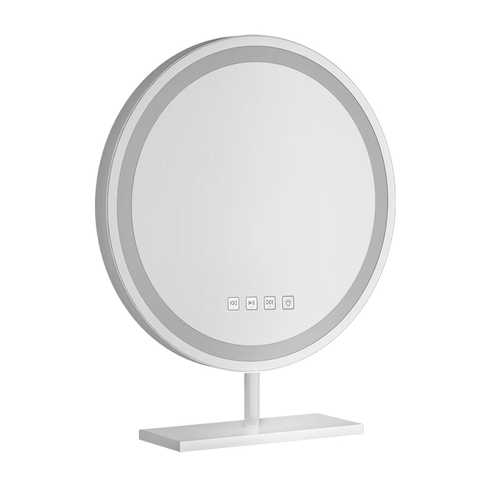 Embellir 40x40cm Round Hollywood Vanity Mirror LED Bluetooth Speaker