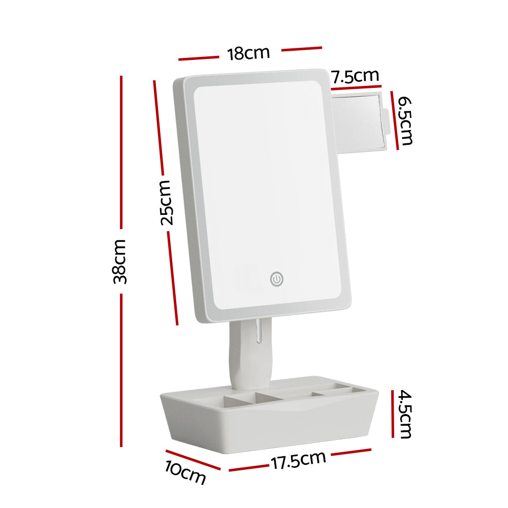Embellir 10X Magnifying LED Makeup Mirror with Storage