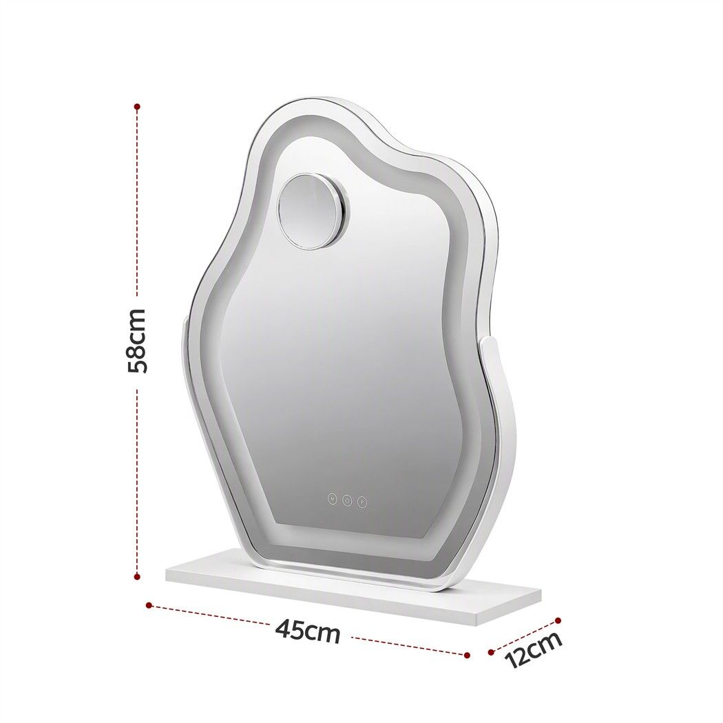 Embellir Makeup Mirror with Lights 10X Magnifier 360 Degree Rotation White
