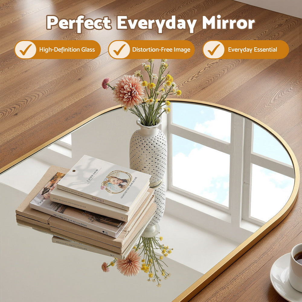 Embellir Arched Wall Mirror 86x50cm Bathroom Vanity Decor