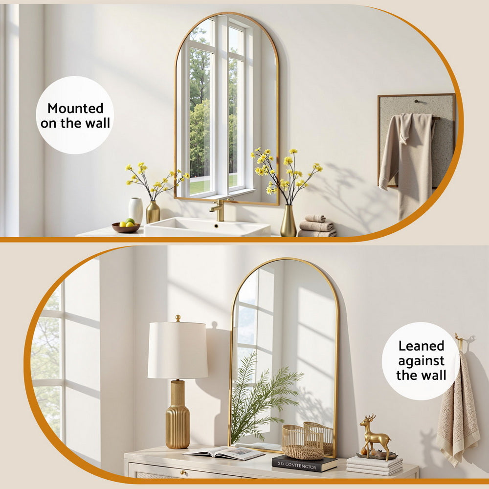 Embellir Arched Wall Mirror 86x50cm Bathroom Vanity Decor