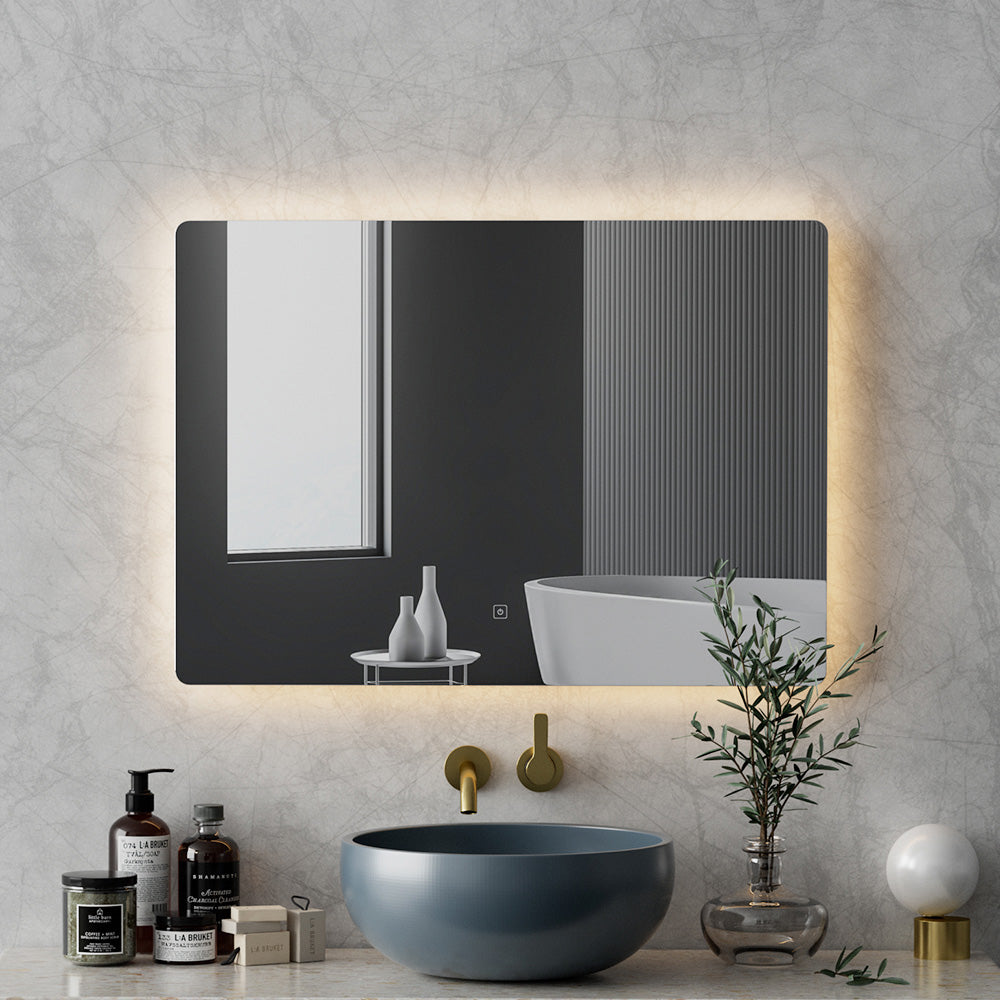 Embellir 70x50cm Oval LED Wall Mirror Anti-Fog Touch Control