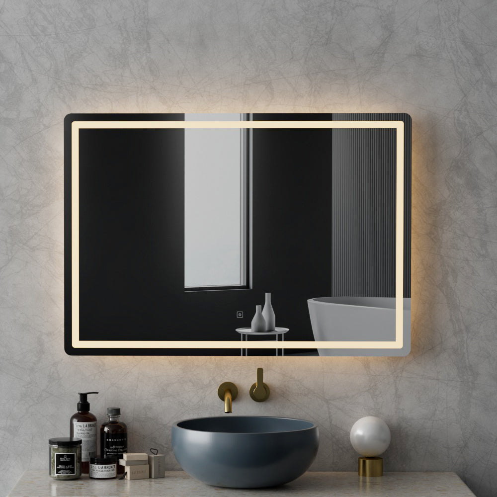 Embellir 100x70cm Oval LED Wall Mirror Anti-Fog Touch Control