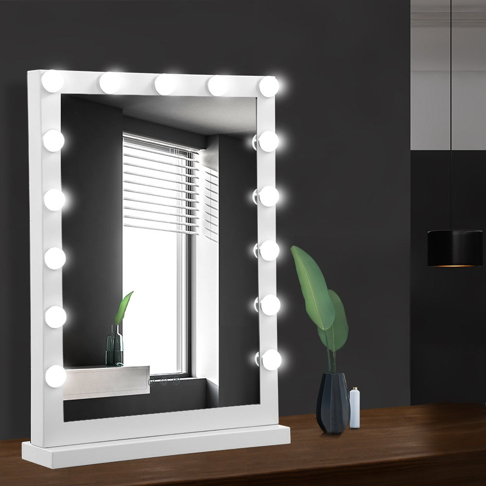 Embellir 43x61cm Hollywood Vanity Makeup Mirror LED Light Tabletop White