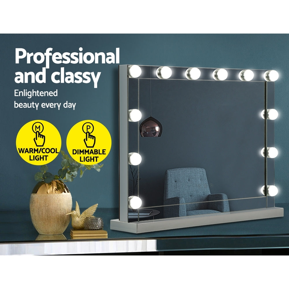 Embellir Hollywood Makeup Mirror 58cm x 46cm LED Dimmable Wall Vanity