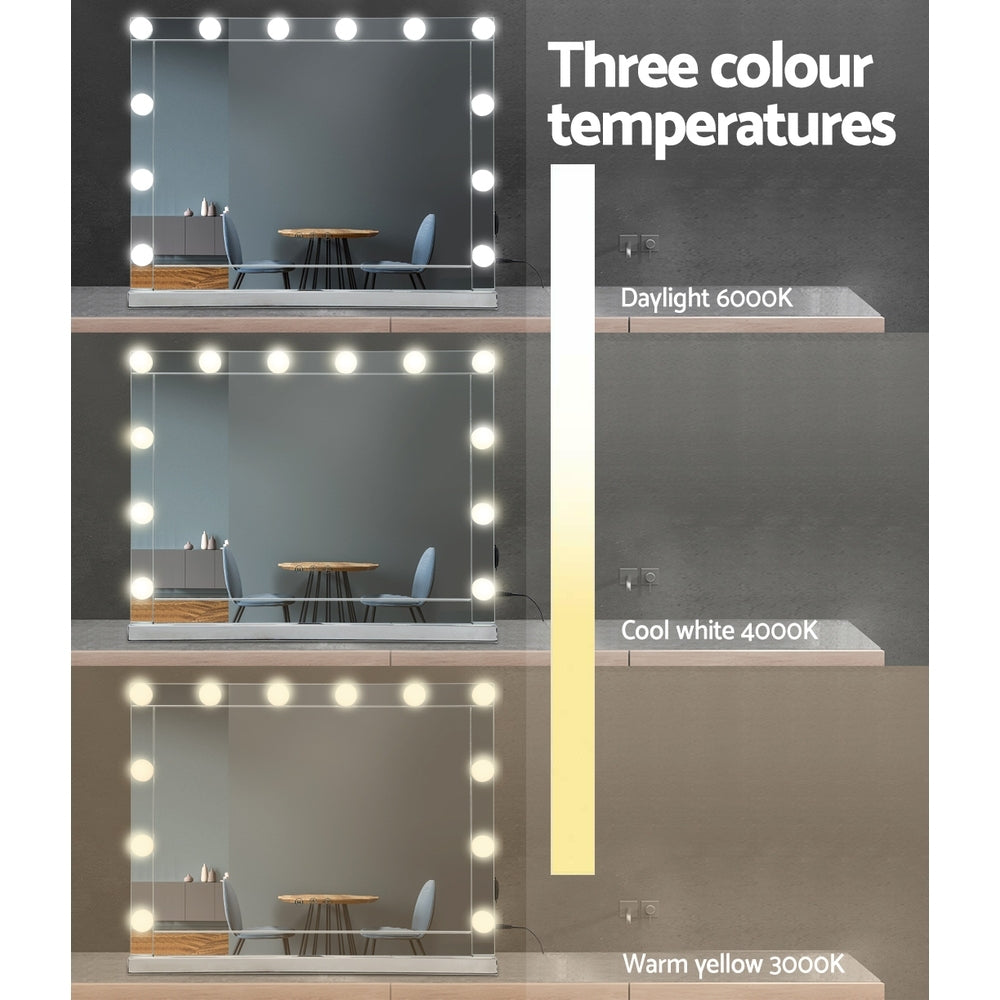 Embellir Hollywood Makeup Mirror 58cm x 46cm LED Dimmable Wall Vanity