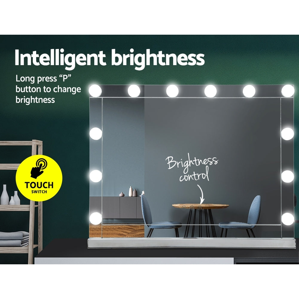 Embellir Hollywood Makeup Mirror 58cm x 46cm LED Dimmable Wall Vanity