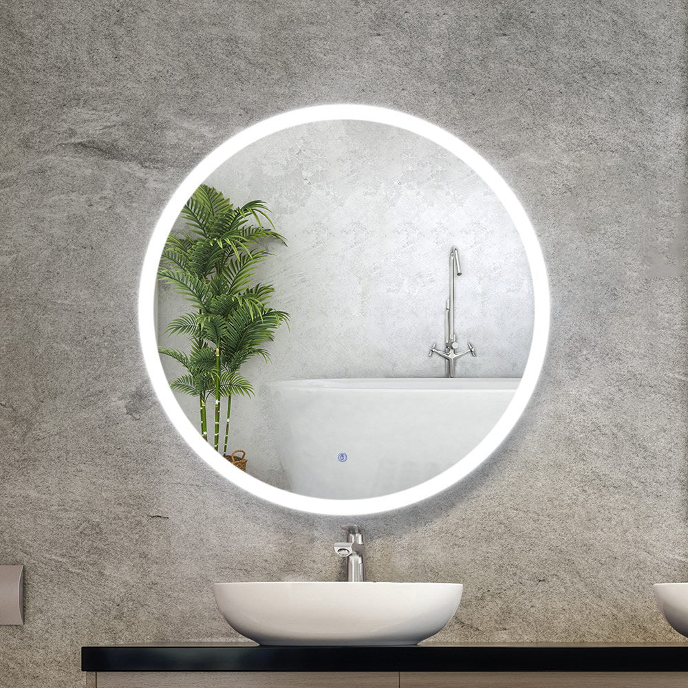 90cm Anti-Fog LED Wall Mirror, Touch Control - Embellir