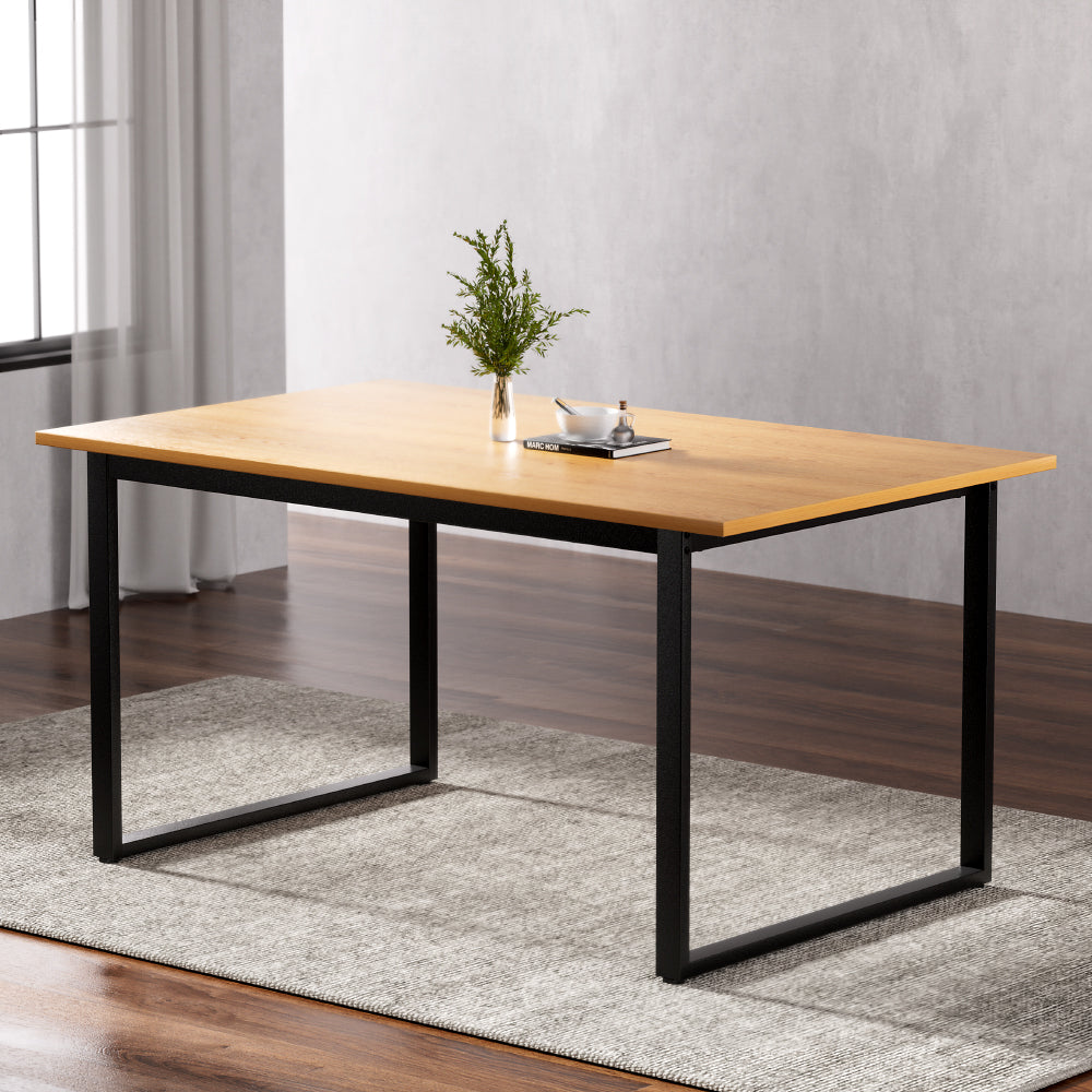 Eli 150CM 6-Seater Dining Table Rectangular Pine Black