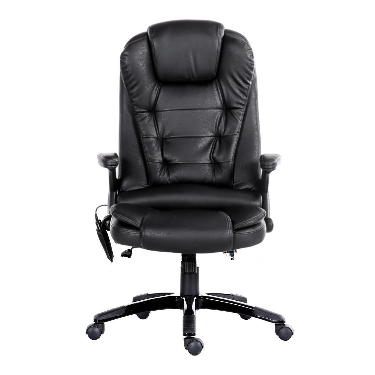 Artiss 8-Point Massage Office Chair Heated Recliner PU Black